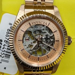FIRM PRICE-New Invicta Automatic Specialty rose gold watch